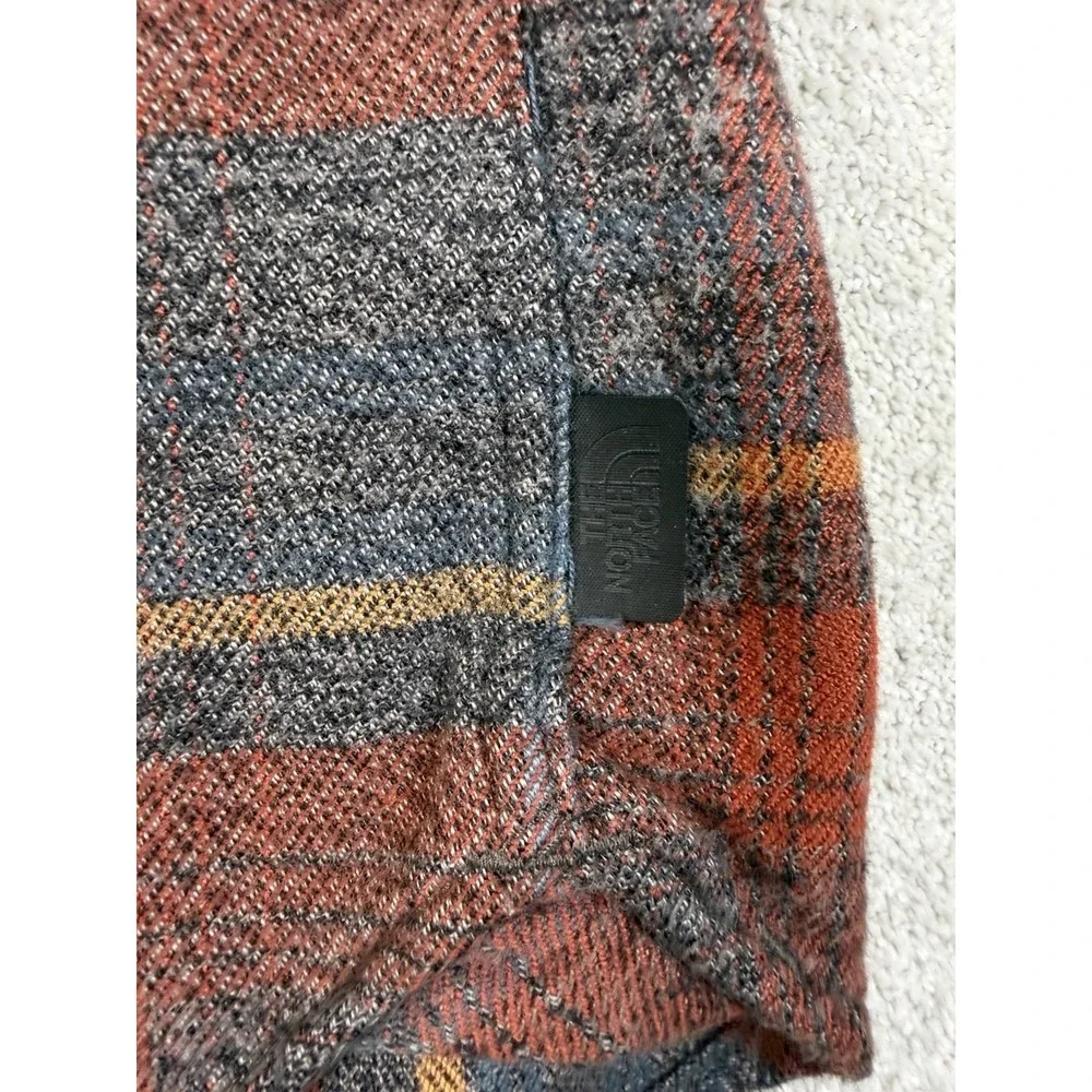 The North Face Men's Arroyo Flannel Shirt Size Small Summit‎ Grey Orange Cotton